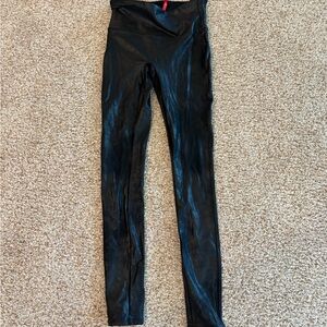 SPANX Shiny Black Leggings